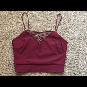 Beautiful maroon crop top